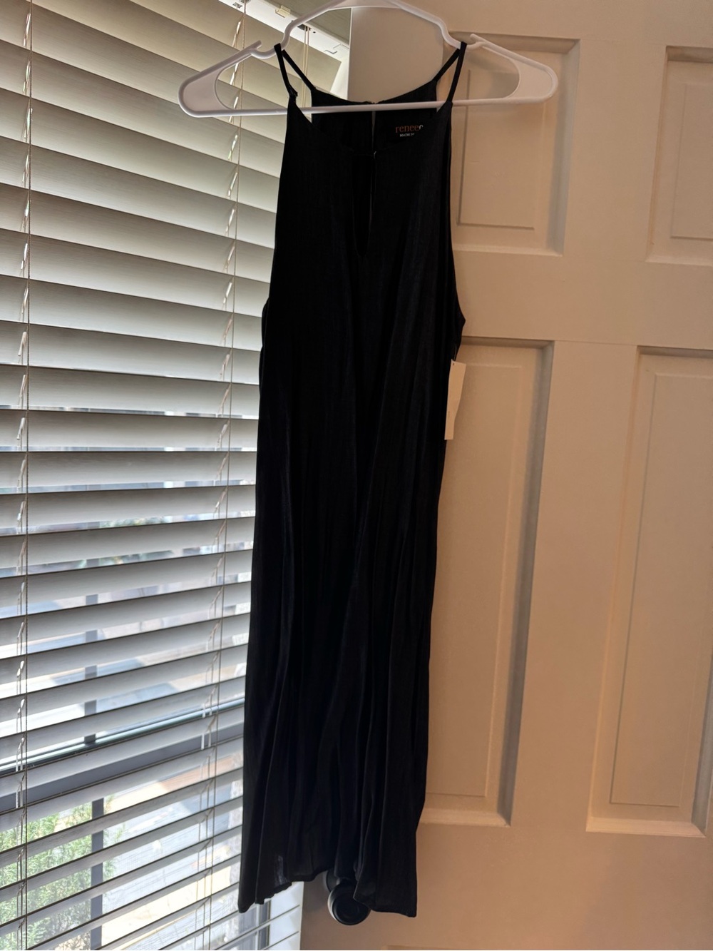 Black Sleeveless Maxi Slip Dress